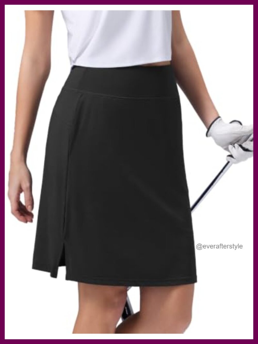 20" Knee Length Golf Skorts High Waisted Athletic Skirt with Built-in Shorts
